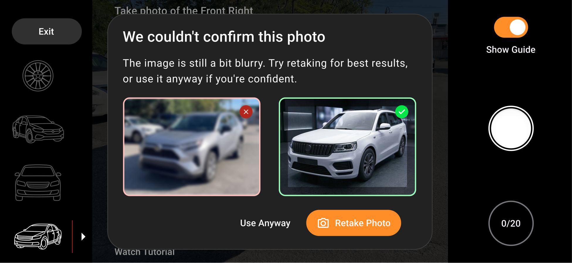 We couldn't confirm this photo recovery prompt