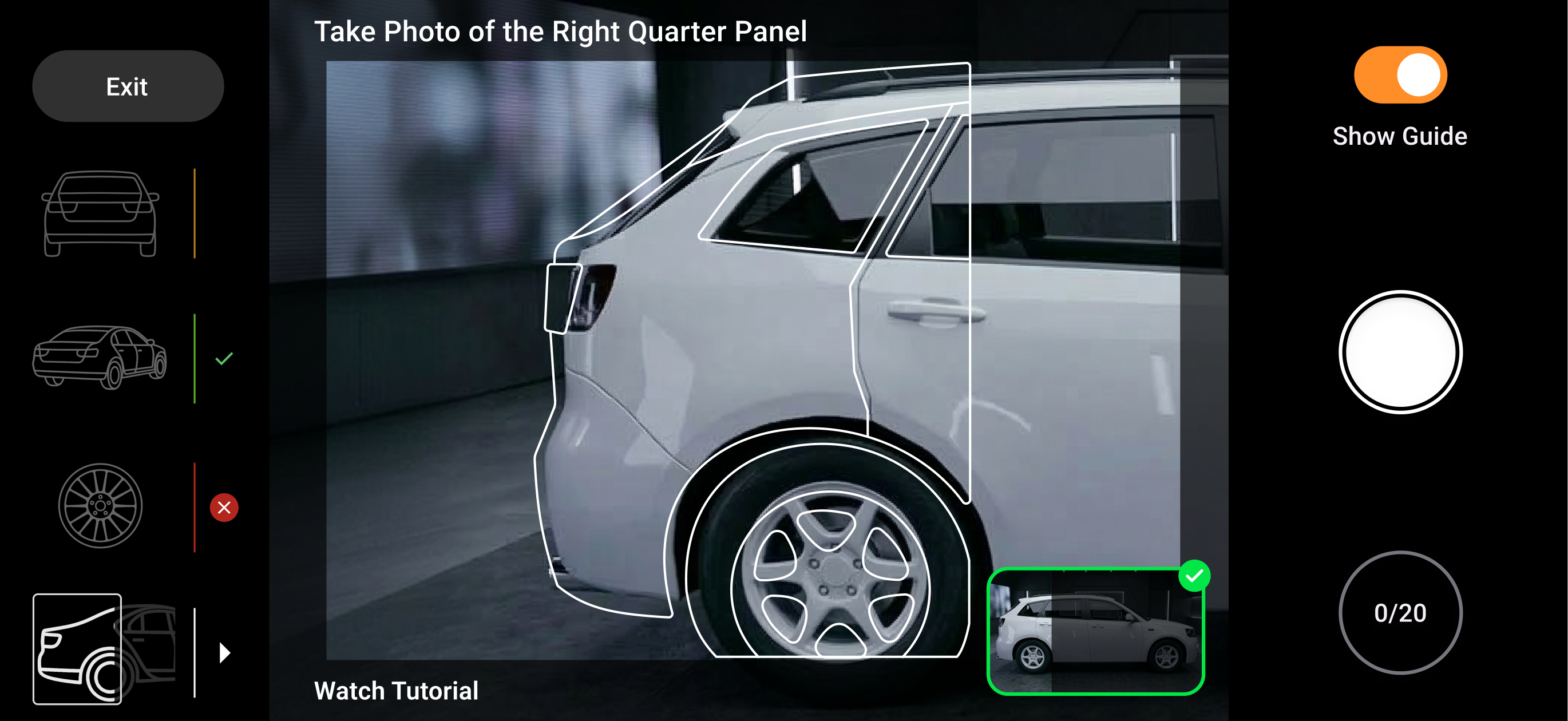 Right Quarter Panel live capture guidance example